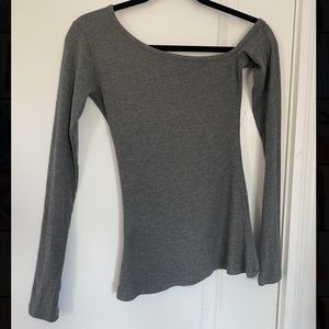 Dark grey Off the shoulder- long top